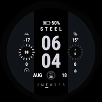 Steel watch face
